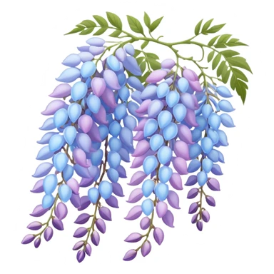 baby blue and light bubblegum pink, pink, pink wisteria sticker