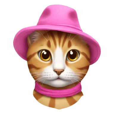 Cat wearing pink hat  sticker