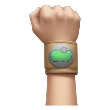 Wrist with pain sign at the site post boxing workout  sticker