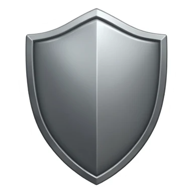 Steel gray shield with bicep flex icon sticker