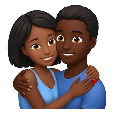 intimate moment between lovers. Black people sticker