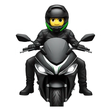 Un homme avec un casque sur une Kawasaki Z800 noir sticker