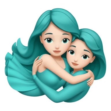 Teal hugs with Belles wording sticker