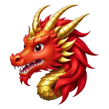 cute chinese dragon head sticker