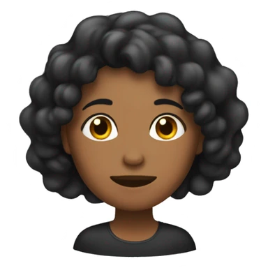 Mujer de cabello negro durmiendo  sticker