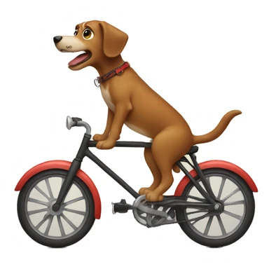 Dog on a bike sticker