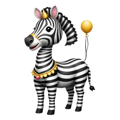 Vintage circus zebra wearing circus costume sticker