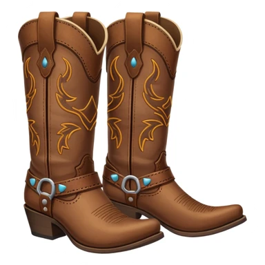 Pair of each Western boots sticker