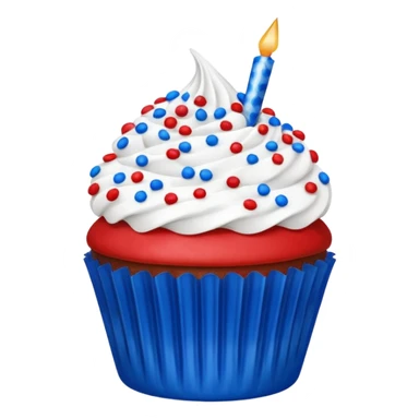 4th of july cupcake sticker