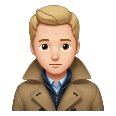 Guy looking at snow on the ground sticker