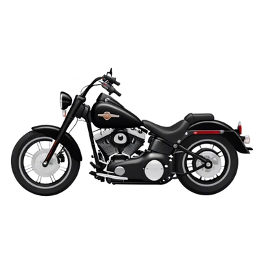 Harley-Davidson Cruiser - Harley-Davidson Softail (Model Year: 2021) (Iconic colour: Black) sticker