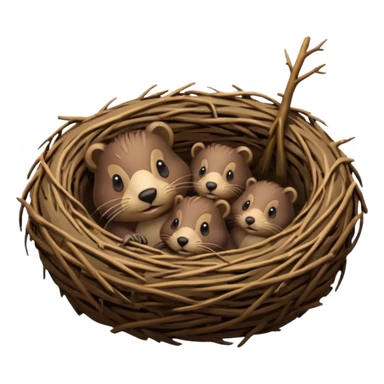 beaver nest sticker