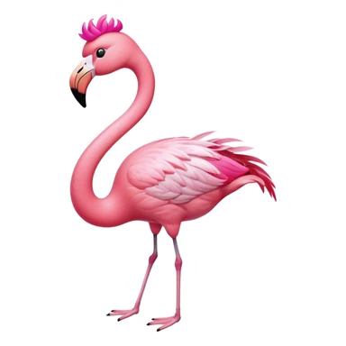 a flamingo with heart glasses  sticker