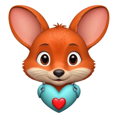 Nick Zootopia enamorado con ojos de corazon sticker