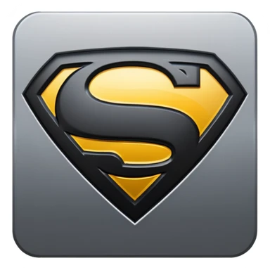 Superman Symbol Man of Steel black sticker