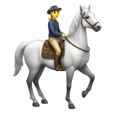 Chat sur un cheval sticker