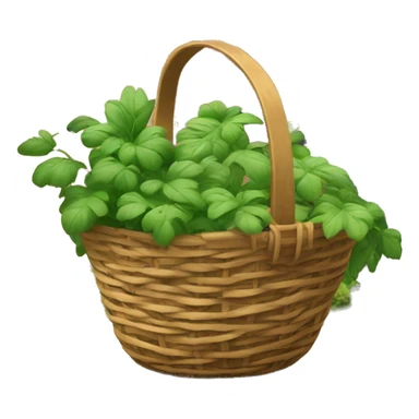 basket with courtyard sticker
