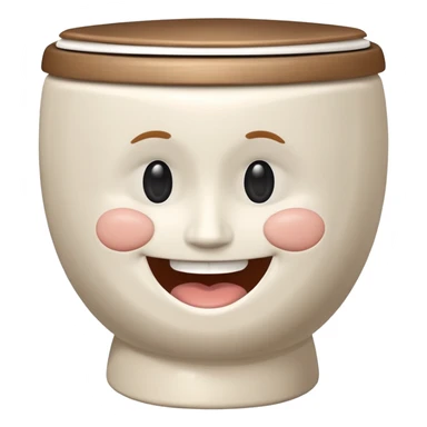  A toilet with a smiling head inside it sticker