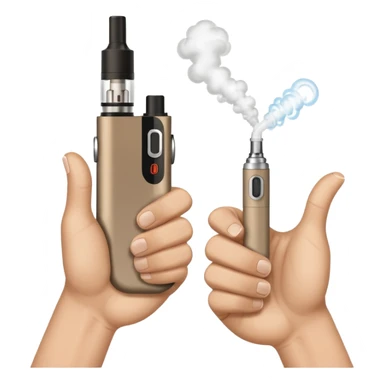 Thumbs up with a vape sticker