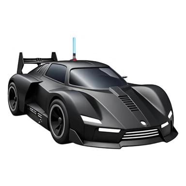 Haunted Darth Vader’s stealth race car with bright white headlights and light saber bumpers  sticker