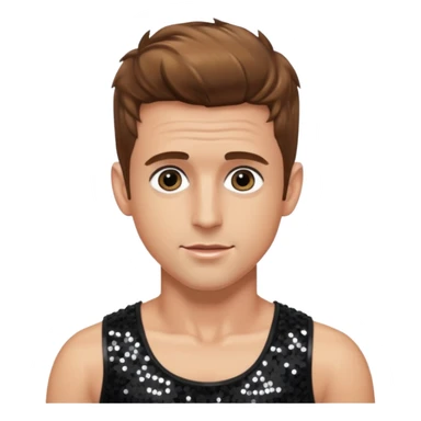 Joey McIntyre from NKOTB with light brown hair, black sequin crop top sticker