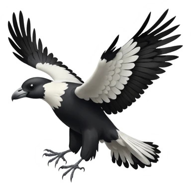 white crow flying sticker