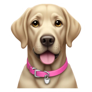 Black lab with pink collar sticker