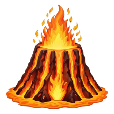 Un animal de volcan avec flammes sticker