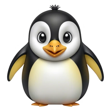 Cinematic Comical Emperor Penguin Portrait Emoji, Head tilted dramatically with an exaggeratedly shocked expression, featuring sleek, polished plumage with wide, comically expressive eyes filled with exaggerated disbelief, Simplified yet hilariously expressive features, highly detailed, glowing with a slightly sassy polar glow, high shine, dramatic yet playful, stylized with an air of cheeky arctic attitude, soft glowing outline, capturing the essence of a meme-worthy penguin that appears ready to side-eye its way into viral internet fame instantly! sticker