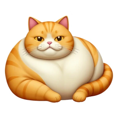 Lazy fat cat sticker