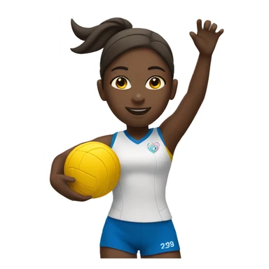 summer olympics girl playing volleyball sticker