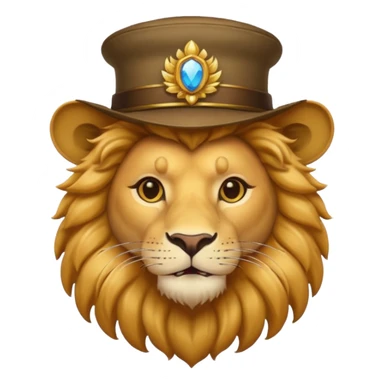 lion wearing hat sticker