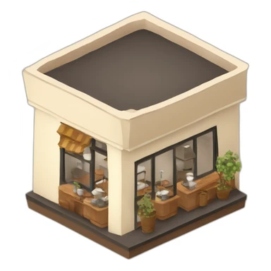 Coffee house isometric sticker