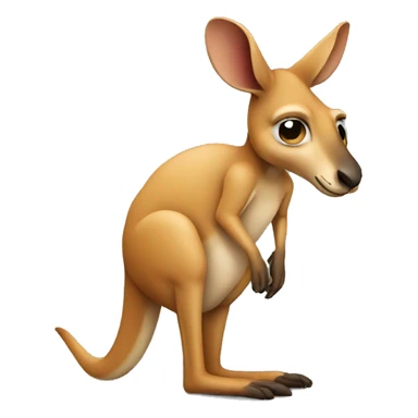 kangaroo leaning  sticker