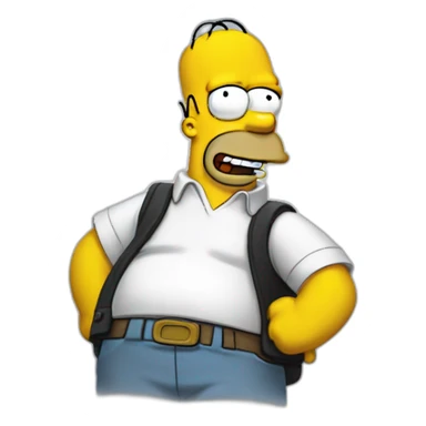 happy homer simpson sticker