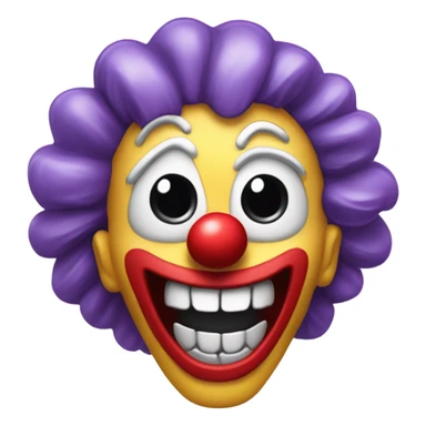 Skull being a clown laughing with this emoji +🫵 sticker