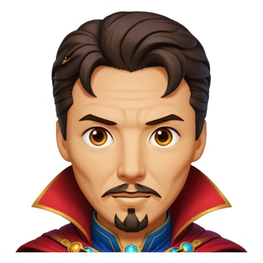Create Doctor strange Superhero Emoji face only sticker