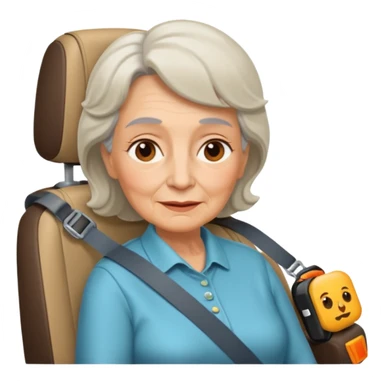 Stikers of mom which is a bit old and is relax and I will put her in a car sticker