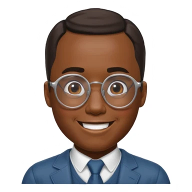 diddy with glasses but white skintone sticker