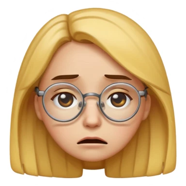 create a female emoji tired from studying and doing activities sticker
