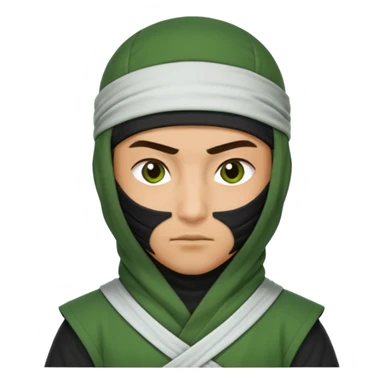 Ninja arab green and white  sticker