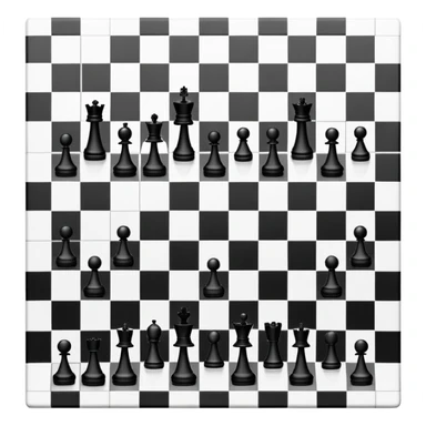 chess board with strictly black and white squares only, no other colors, no chess pieces, just alternating black and white squares sticker