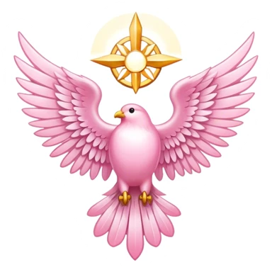 6 wings emblem holy light pink sticker