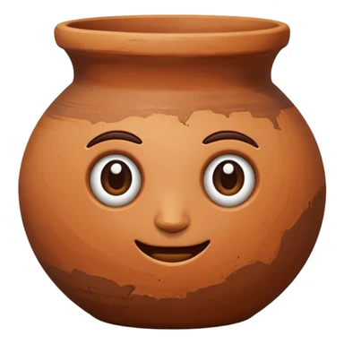 clay pottery without face sticker