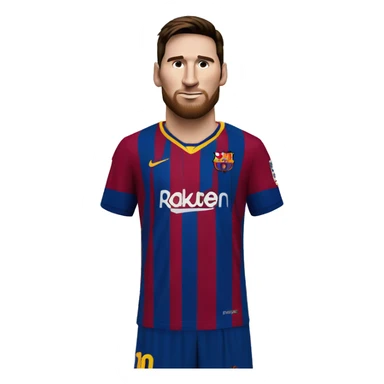 lionel messi in barcelona uniform sticker