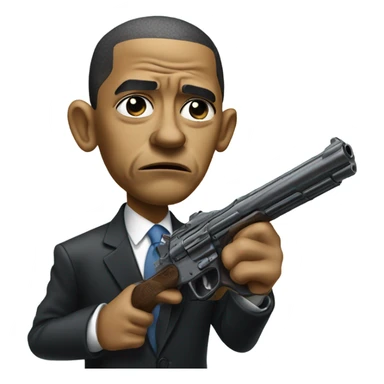 Obama with a gun sticker
