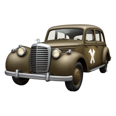 Wonder Woman’s Invisible 1943 WW2 Mercedes German Staff Officer’s 4-door Car Repurposed for U.S. Mail delivery  sticker