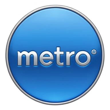 Metro logo. View Side. sticker