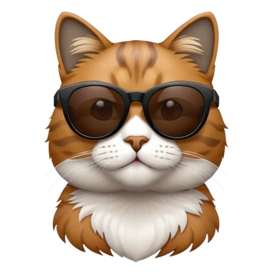 Cool cat wearing black sunglasses sticker