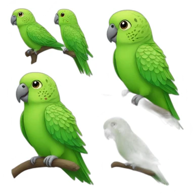 green parakeet sticker
